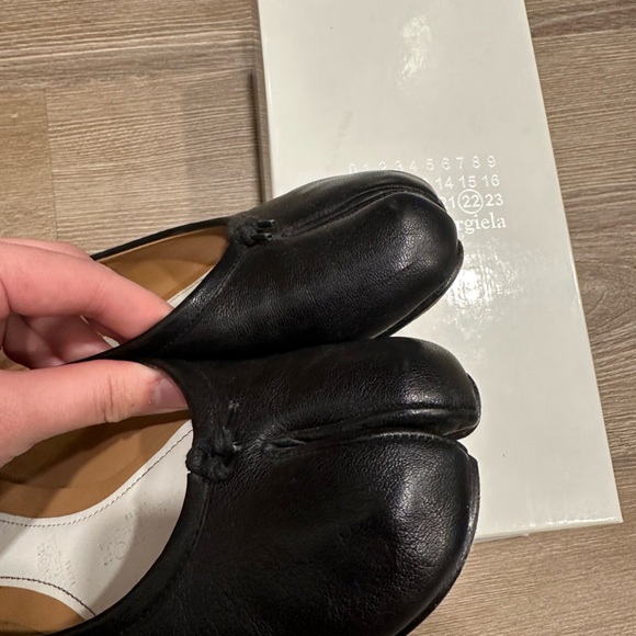 Maison Margiela Black Leather Tabi Ballerina Flats | Size IT39 - Picture 2 of 6